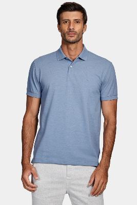 Polo Aramis Piquet Mescla Azul Índigo