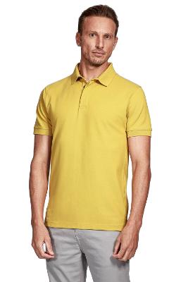 Polo Aramis Manga Curta Piquet Color Fix Amarelo Mostarda