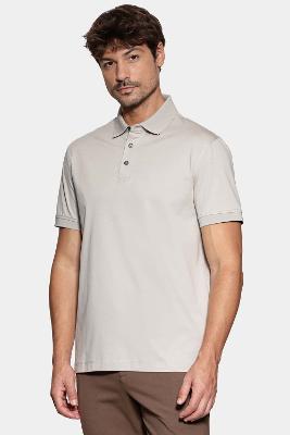 Polo Aramis Manga Curta Silk Blend Modal