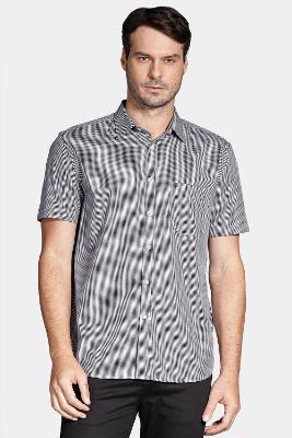 Camisa Aramis Manga Longa Regular Xadrez Azul