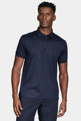 Polo Manga Curta Aramis Mercerized Interlock Navy