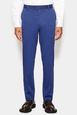 Calça Aramis Alfaiataria Malha Mescla Slim Azul Medio