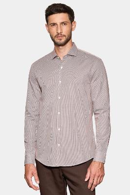 Camisa Aramis Manga Longa Slim Micro Xadrez