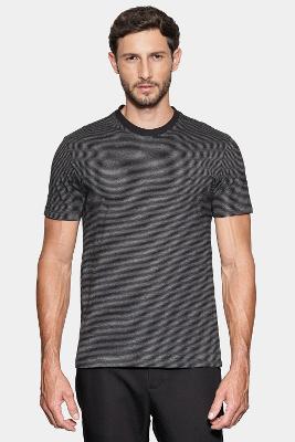 Camiseta Aramis Manga Curta Básica Listra Preto