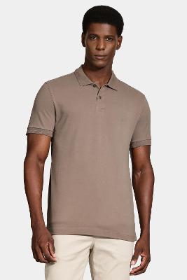 Polo Aramis Manga Curta Gola Jacquard