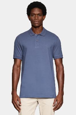 Polo Aramis Manga Curta Gola Jacquard