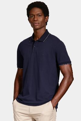 Polo Aramis Manga Curta Friso Fino Gola