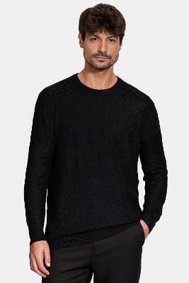 Tricot Aramis Manga Longa Jacquard Losango