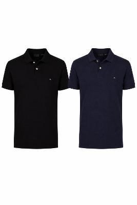 Kit Aramis 2 Polos Piquet Básico Marinho e Preto