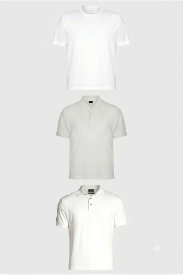 Kit Aramis Trio Básico Branco (2 Polos + Camiseta) - Branco - G
