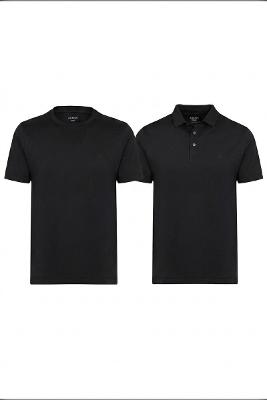 Kit Aramis Essencial Preto (Polo + Camiseta) - Preto - G