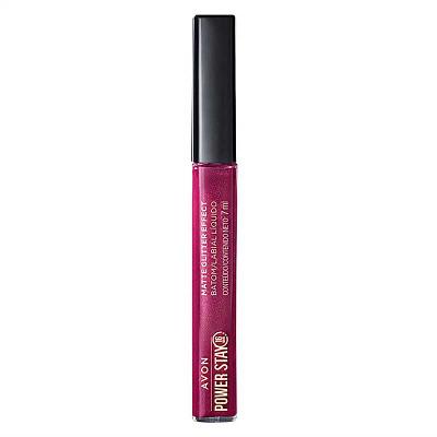 Batom Liquido Avon Matte Glitter Effect Avon Power Stay 