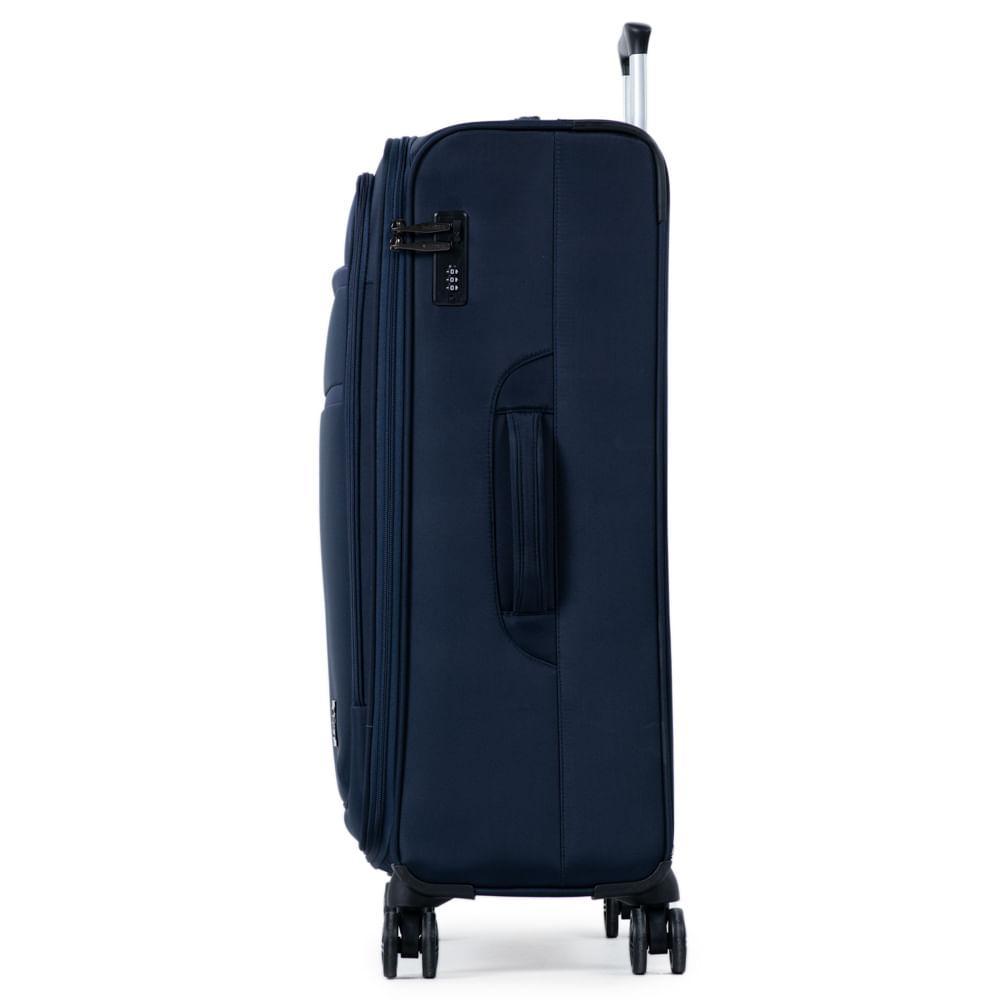 Mala Grande Poliéster 4 Rodas Lyon Azul Escuro - 2