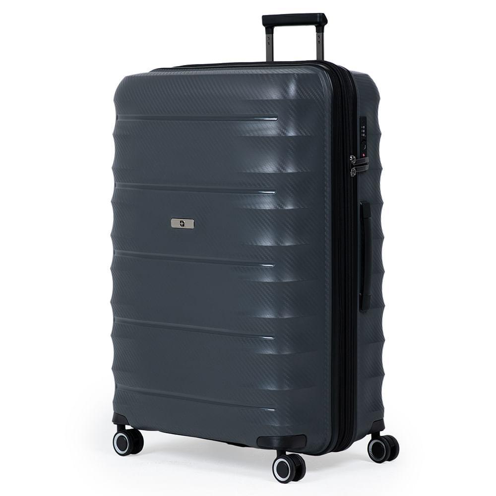 Mala Grande Polipropileno 4 Rodas SwissOne Genebra II Cinza - 2