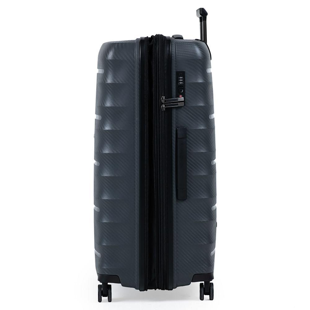 Mala Grande Polipropileno 4 Rodas SwissOne Genebra II Cinza - 6