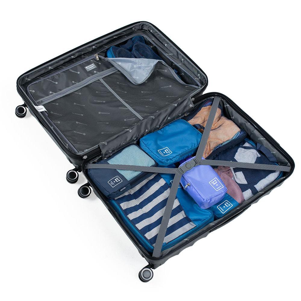 Mala Grande Polipropileno 4 Rodas SwissOne Genebra II Cinza - 10