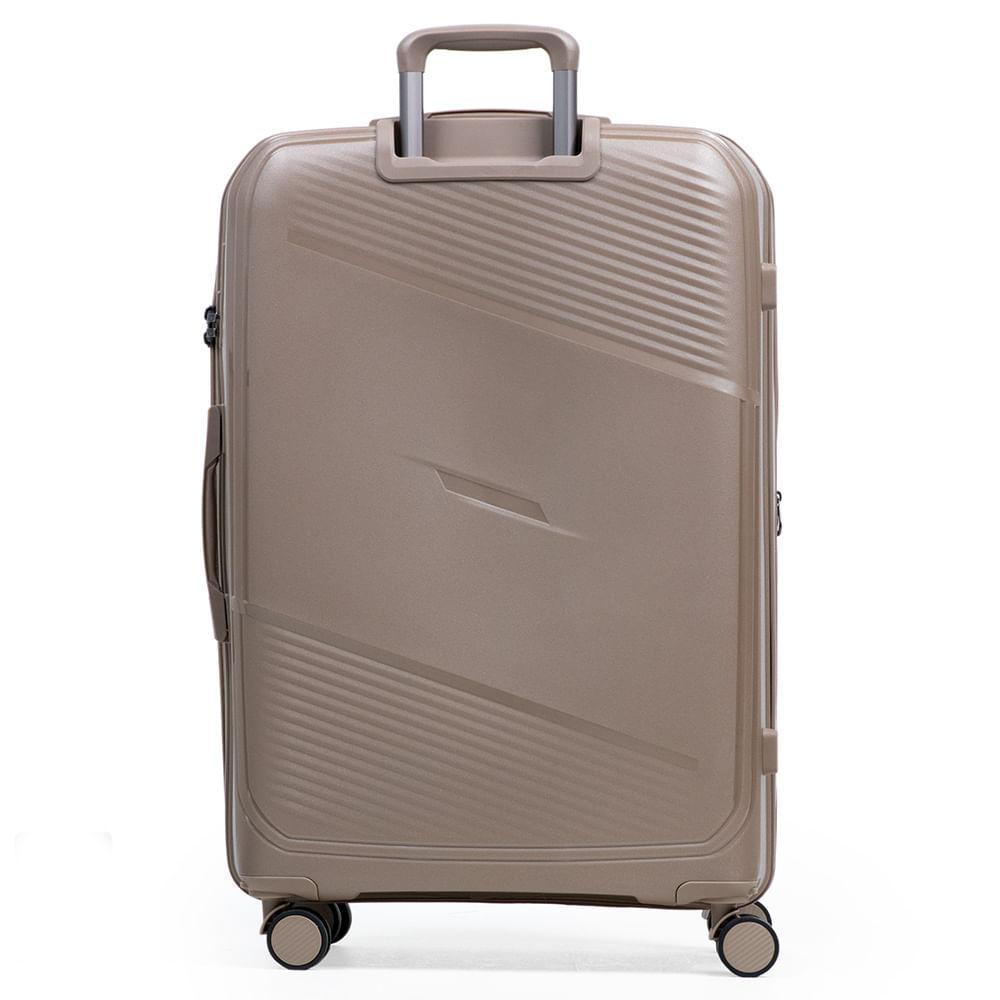 Mala Grande de Polipropileno 4 Rodas Seul Bege - 4