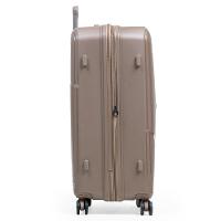 Mala Grande de Polipropileno 4 Rodas Seul Bege - 5