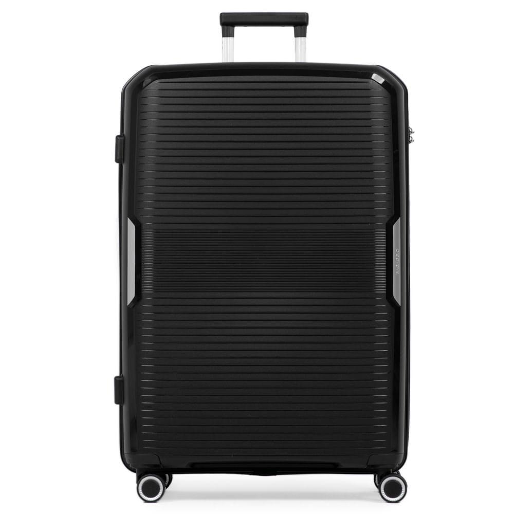 Mala Grande de Polipropileno 4 Rodas Malta Preto - 1