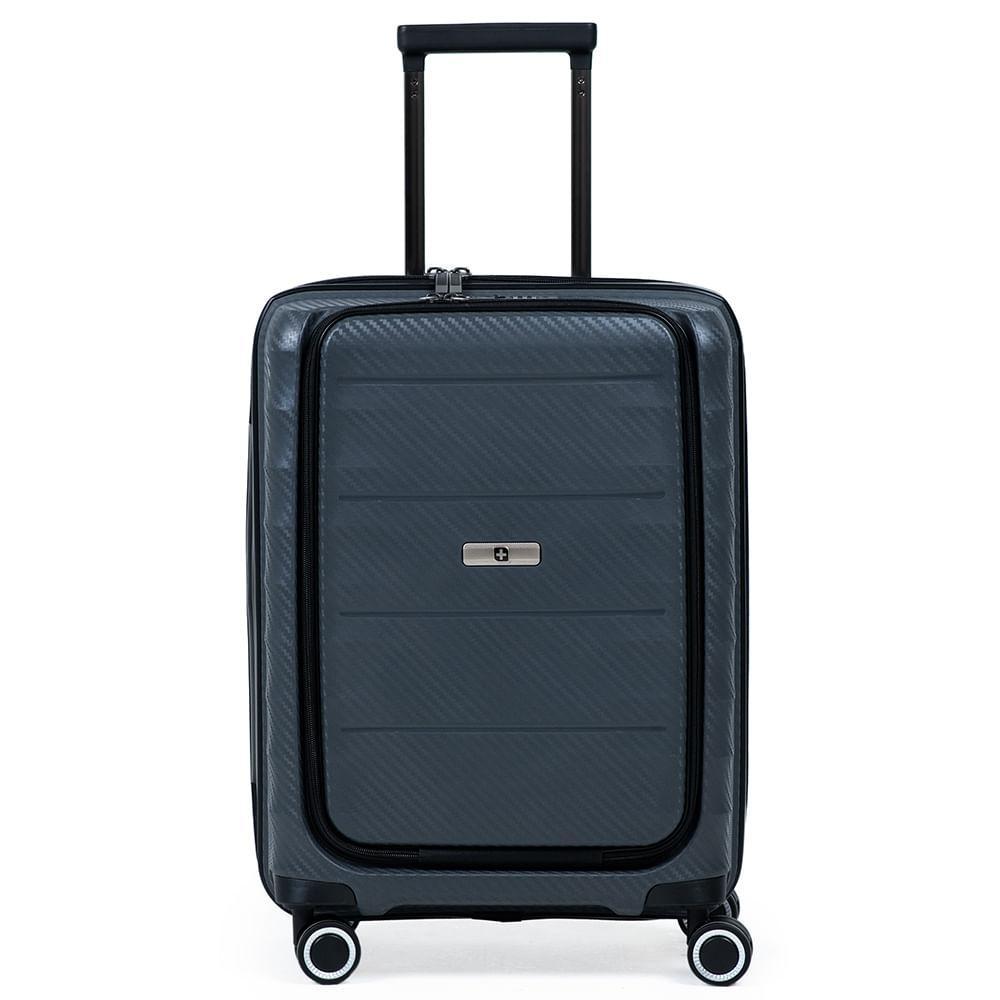 Mala de Bordo Polipropileno 4 Rodas SwissOne Genebra Cinza - 1