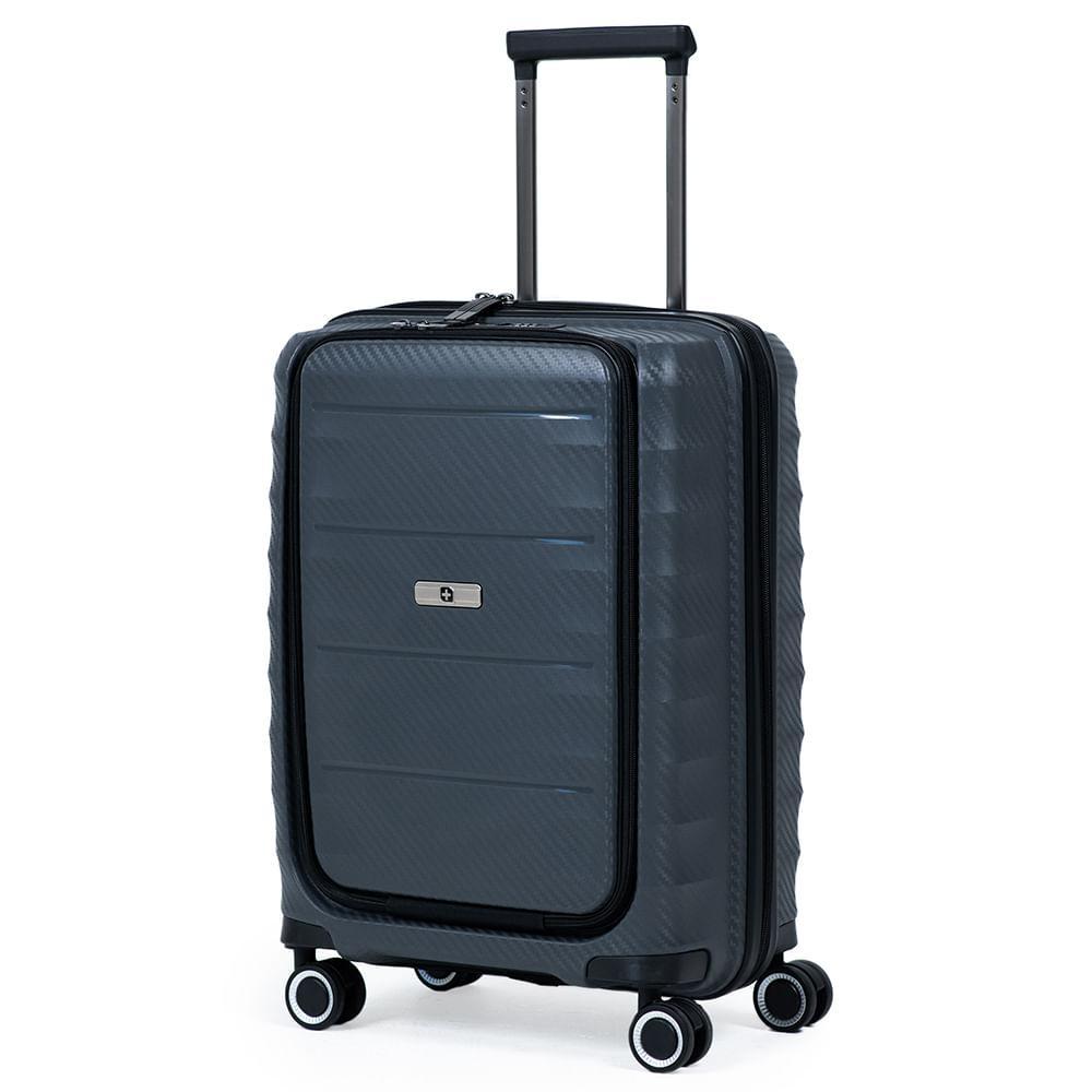 Mala de Bordo Polipropileno 4 Rodas SwissOne Genebra Cinza - 2