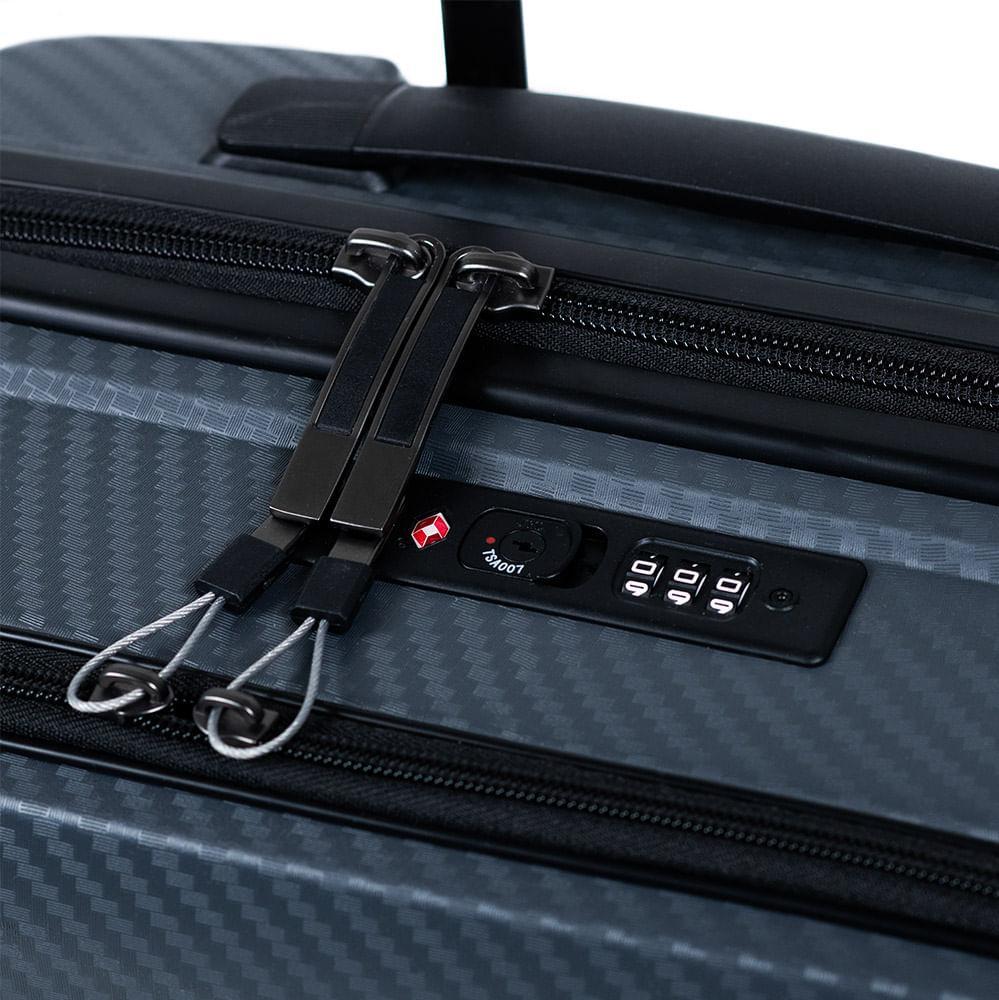 Mala de Bordo Polipropileno 4 Rodas SwissOne Genebra Cinza - 6