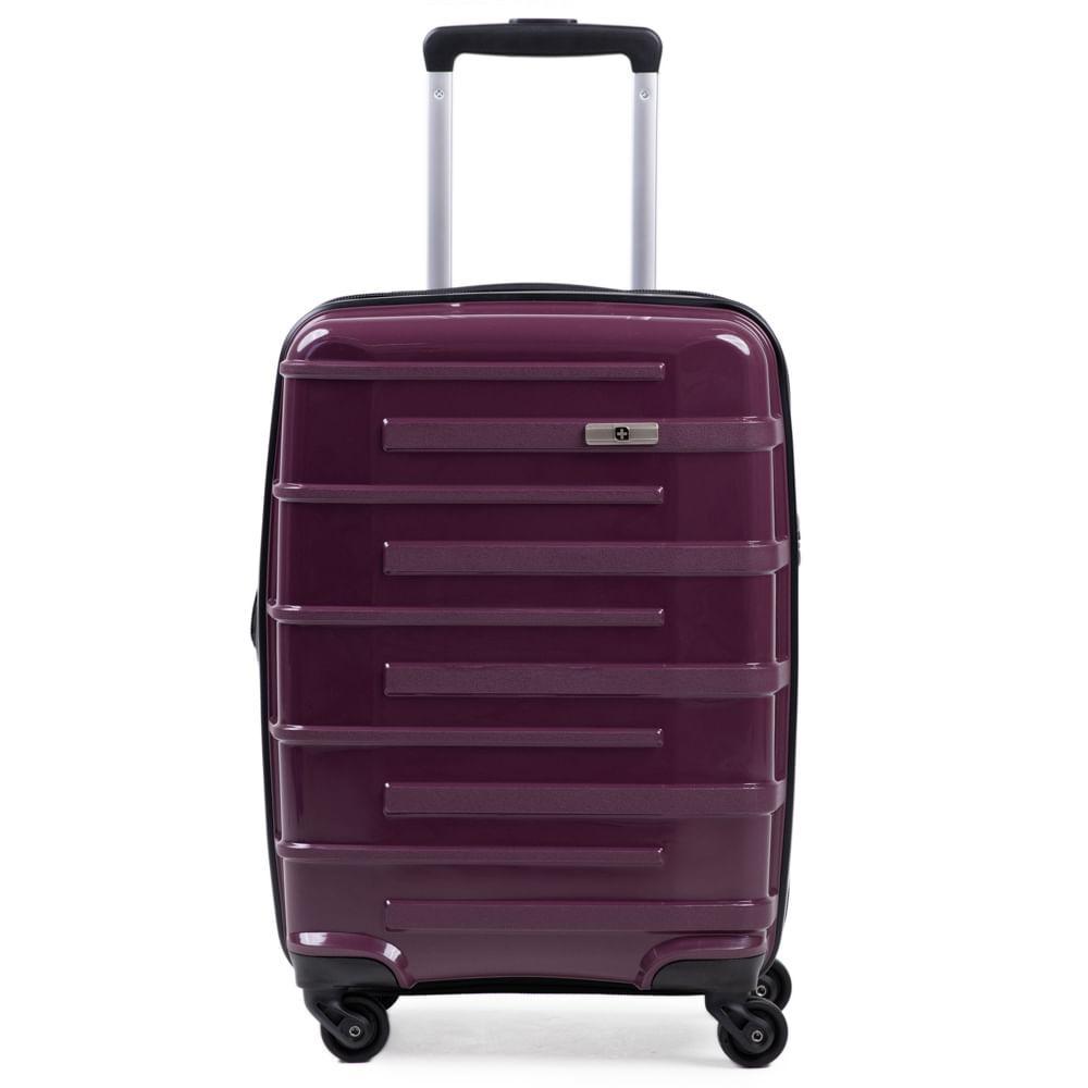 Mala de Bordo Polipropileno 4 Rodas  SwissOne Montreux Roxo - 1