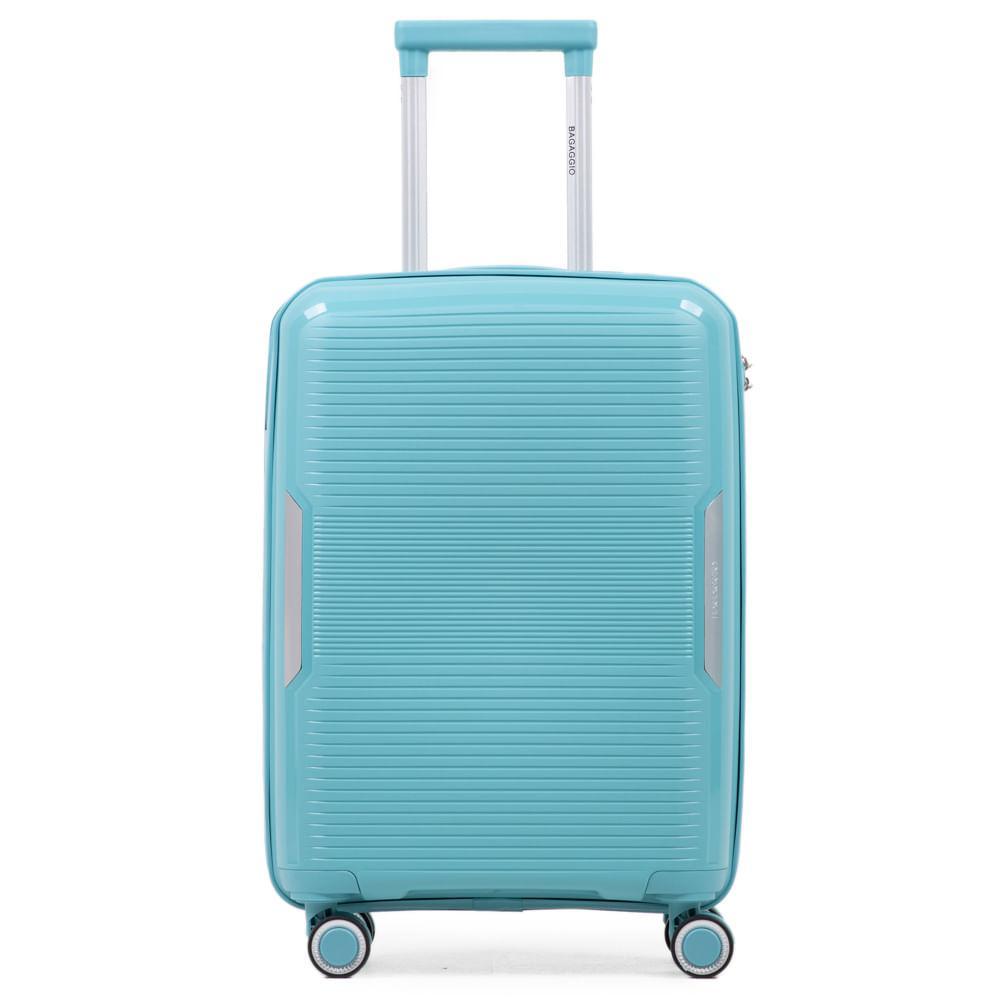 Mala De Bordo de Polipropileno 4 Rodas Malta Azul Claro - 1