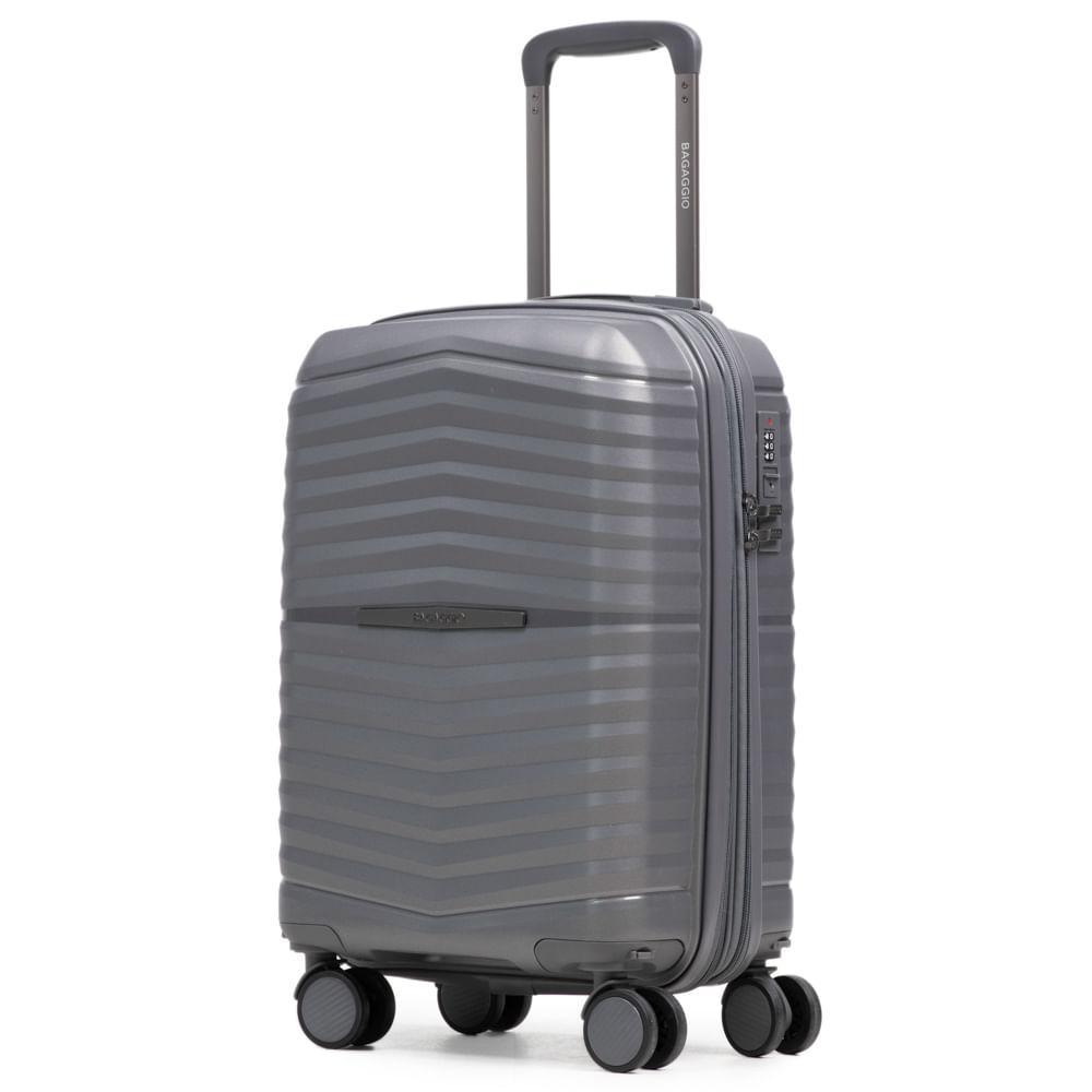 Mala de Bordo de Polipropileno 4 Rodas Hong Kong Cinza - 2