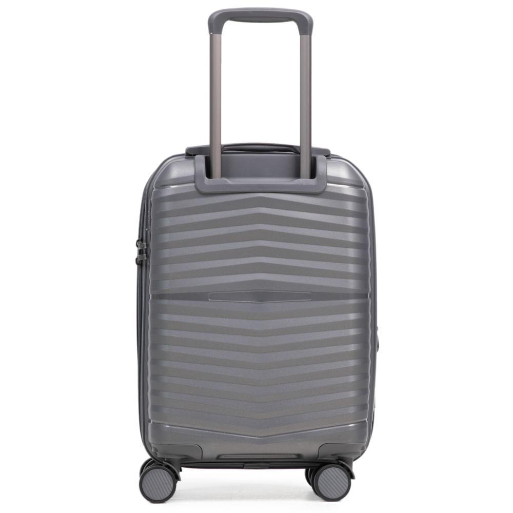 Mala de Bordo de Polipropileno 4 Rodas Hong Kong Cinza - 4