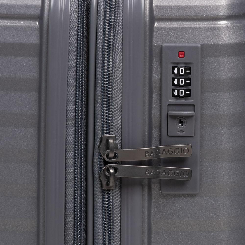 Mala de Bordo de Polipropileno 4 Rodas Hong Kong Cinza - 7