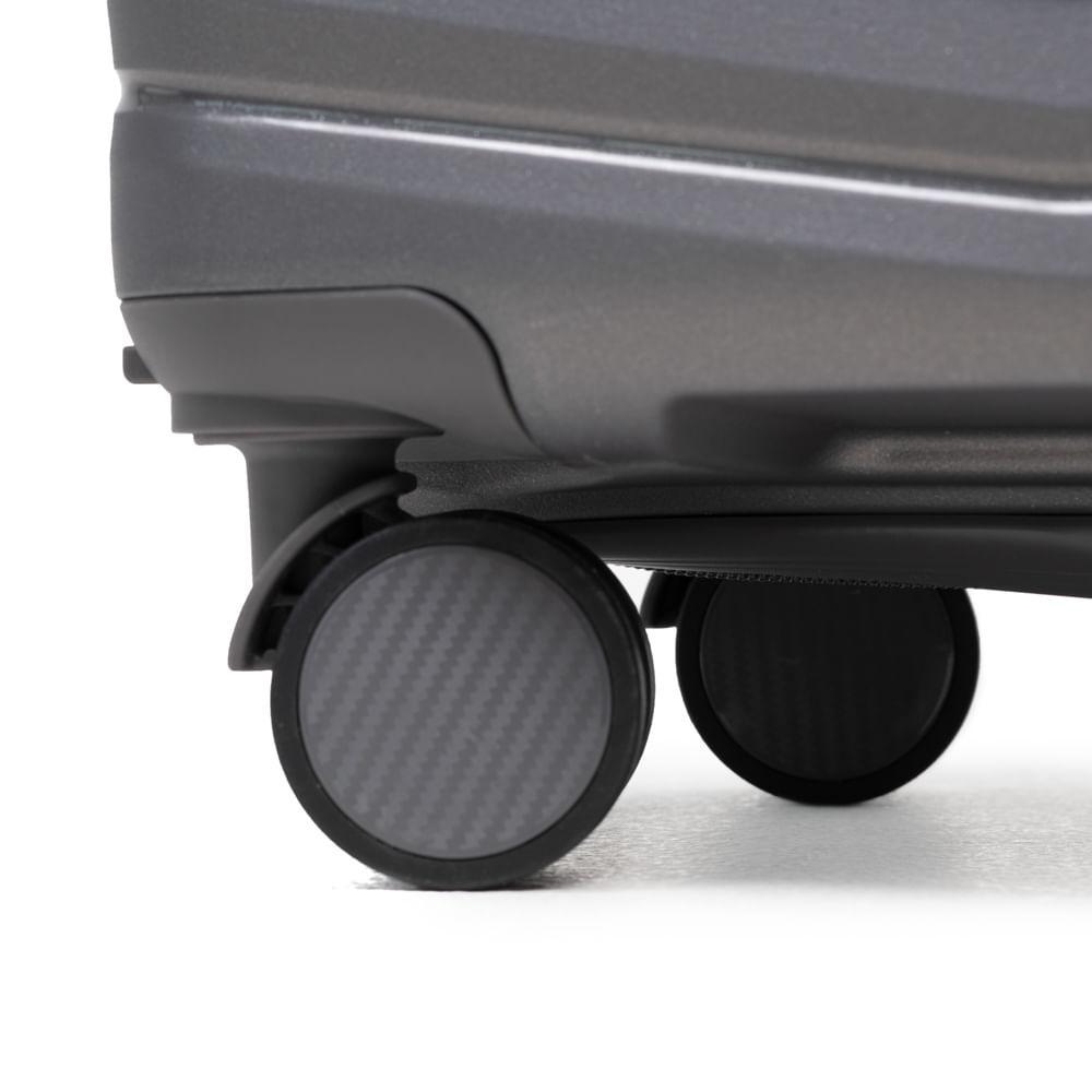 Mala de Bordo de Polipropileno 4 Rodas Hong Kong Cinza - 8