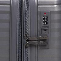 Mala de Bordo de Polipropileno 4 Rodas Hong Kong Cinza - 7