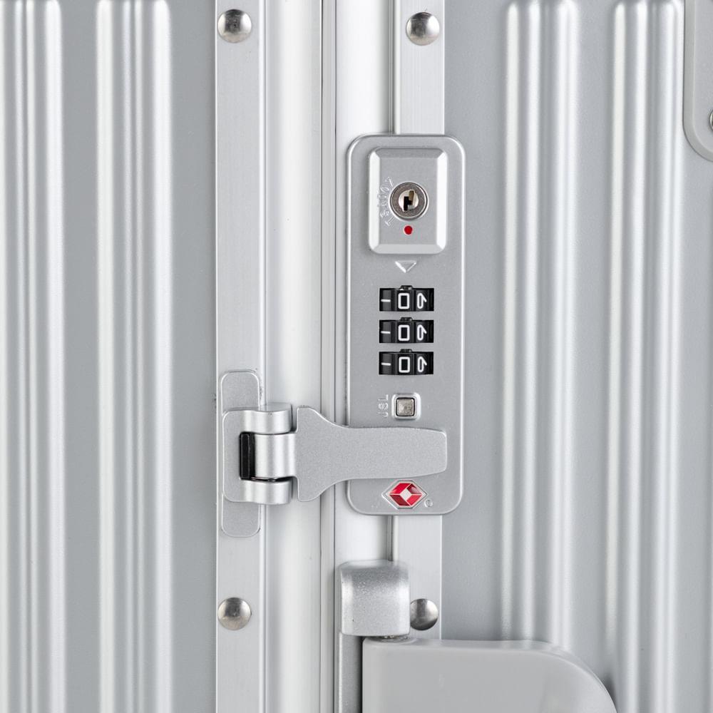 Mala de Bordo de Policarbonato 4 Rodas Kyoto II Prata - 7