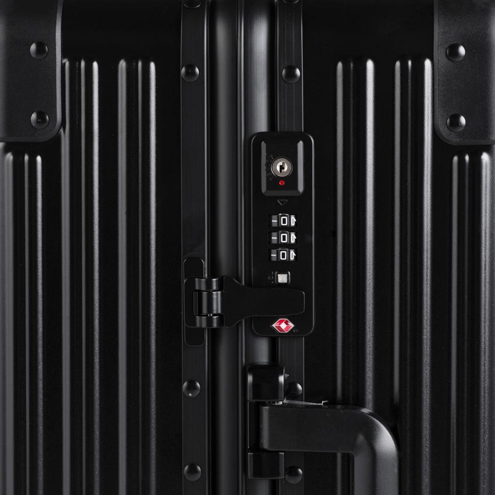 Mala de Bordo de Policarbonato 4 Rodas Kyoto II Preta - 6