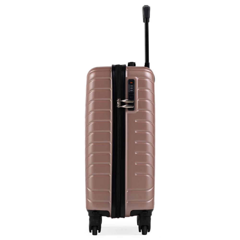 Mala de Bordo Abs 4 Rodas Detroit Rose/Preto - 2