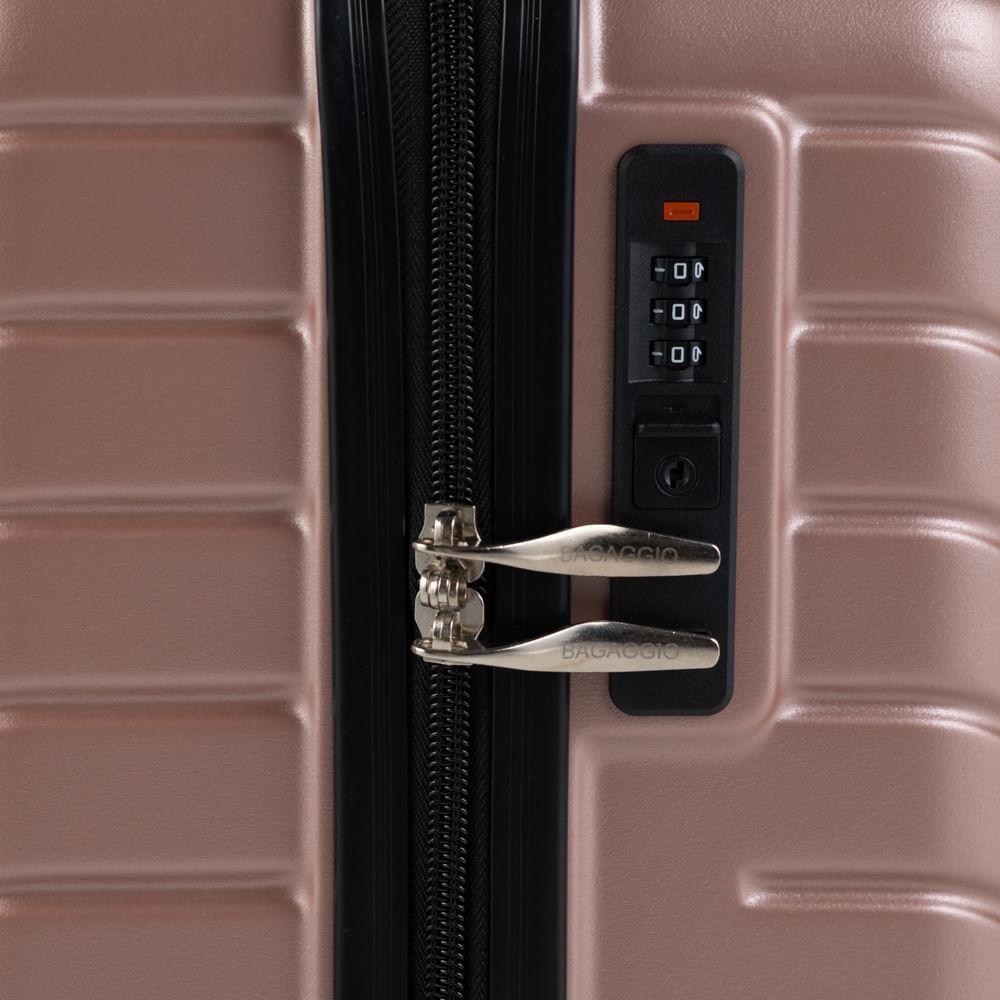 Mala de Bordo Abs 4 Rodas Detroit Rose/Preto - 6