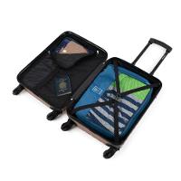 Mala de Bordo Abs 4 Rodas Detroit Rose/Preto - 9