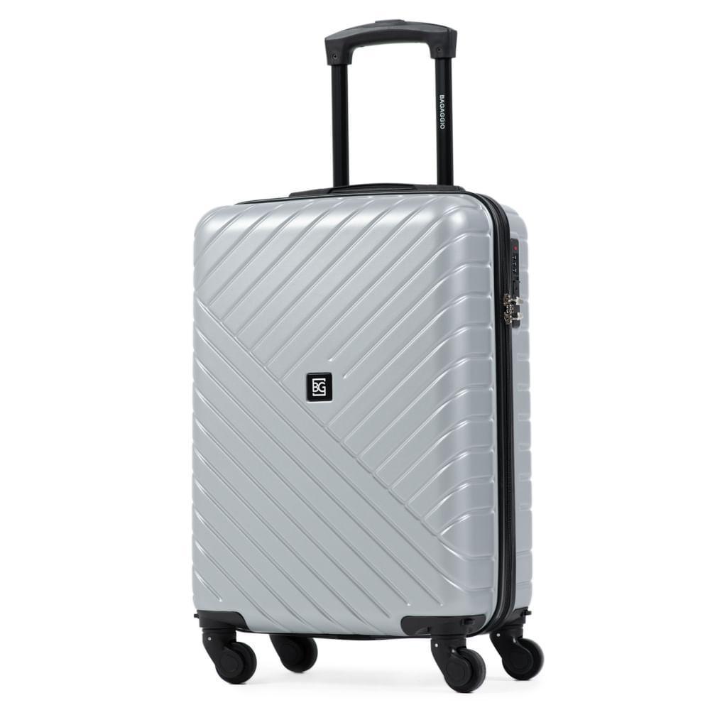 Mala de Bordo Abs 4 Rodas Detroit Prata/Preto - 2