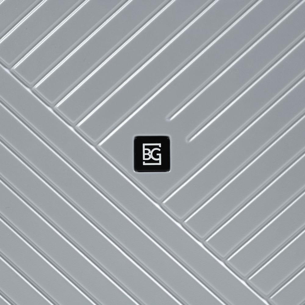 Mala de Bordo Abs 4 Rodas Detroit Prata/Preto - 5