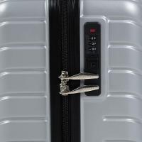 Mala de Bordo Abs 4 Rodas Detroit Prata/Preto - 7