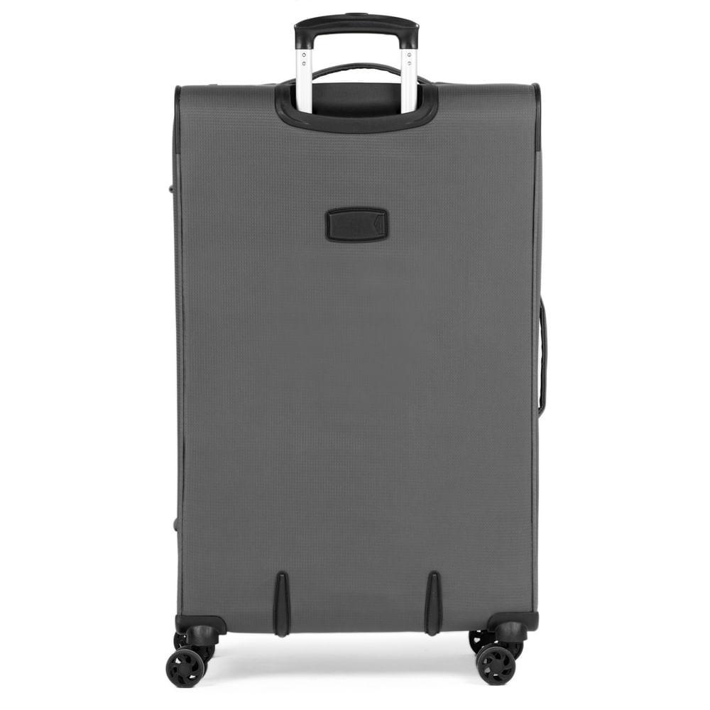 Mala Grande Poliéster 4 Rodas Suissewin Verbier Cinza - 4