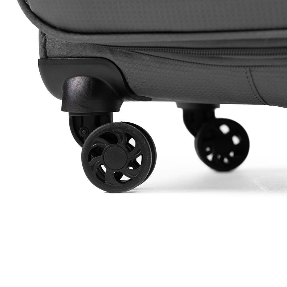 Mala Grande Poliéster 4 Rodas Suissewin Verbier Cinza - 7