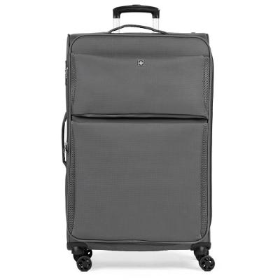 Mala Grande Poliéster 4 Rodas Suissewin Verbier Cinza