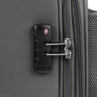 Mala Grande Poliéster 4 Rodas Suissewin Verbier Cinza - 6