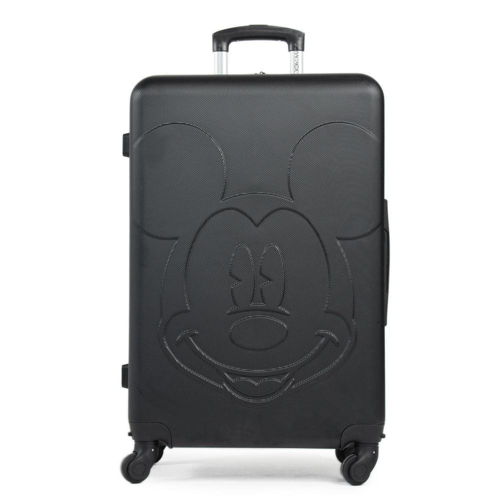 Mala Média Abs 4 Rodas Mickey 3D Preta - 1