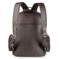 Mochila Masculina Executiva de Couro Notebook Marrom escuro - 2