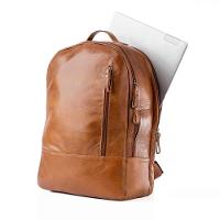 Mochila Masculina Executiva Couro Notebook Arpoador Caramelo - 3