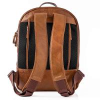 Mochila Masculina Executiva Couro Notebook Arpoador Caramelo - 6