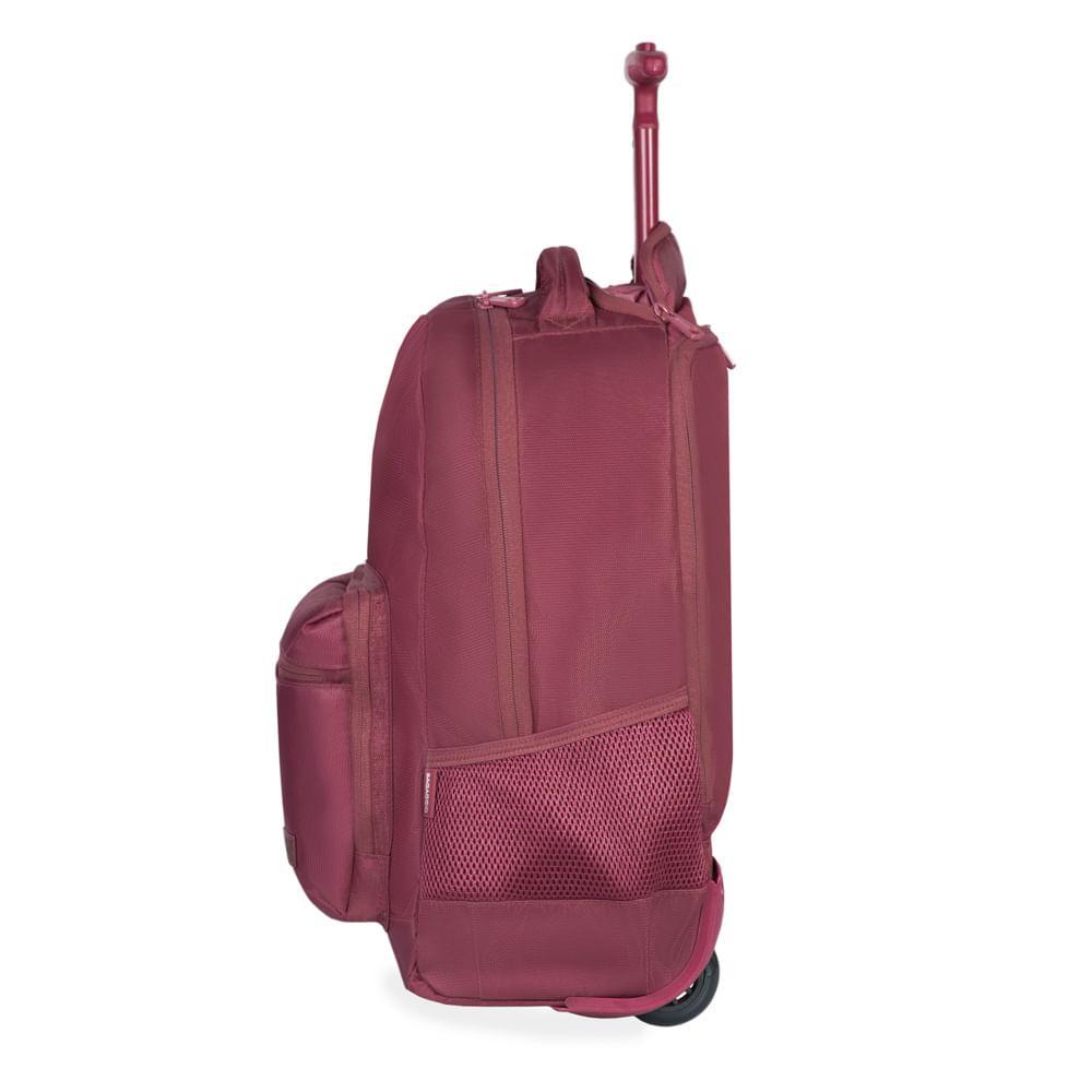 Mochila Feminina com Rodas Studio Executiva Vinho - 3